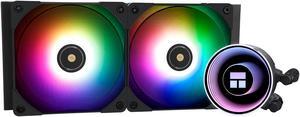 Thermalright Frozen Notte 240 Black ARGB V2 Water Cooling CPU Cooler, 240 Black CPU Cooler Specifications, Double PWM Fans, S-FDB Bearings, Suitable for AMD/AM4 AM5,Intel LGA 1700/1150/1151/1200/2011