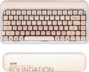 LOFREE DOT Foundation Mechanical Keyboard with Jelly Palm Rest, 75% Rechargeable Hot-swappable Keyboards with 3 Types Connection for Windows, Mac OS/Pink GATERON Baby Racoon Switches