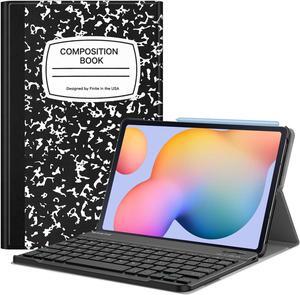 Fintie Keyboard Case for Samsung Galaxy Tab S6 Lite 10.4 Inch 2024/2022/2020, Slim Stand Cover with Secure S Pen Holder Detachable Wireless Bluetooth Keyboard, Composition