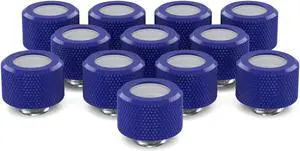 PrimoChill 14mm OD Rigid SX Fitting - 12 Pack - True Blue