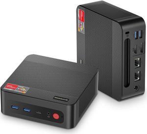 BOSGAME P4 Plus Mini PC Desktop Computers, AMD Ryzen 7 5825U, 32GB DDR4, 1TB SSD, Win 11 Pro, Dual LAN 2.5G/Wi-Fi 6E/BT5.2, 4K Triple Display, Compact Silent PC for Gaming, Office, Design