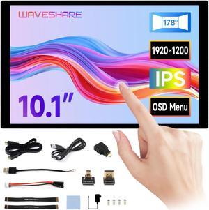 Waveshare 10.1inch High Resolution Capacitive Touch Display, Compatible with Raspberry Pi 5/4B/3B/Zero/Zero W/Zero 2W/Pico/Pico, Supports Windows and Jetson Nano, IPS Display, 10-Point Touch