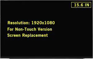 GBOLE 15.6" New Screen Replacement for B156HAN02.5 NV156FHM-N4T NV156FHM-N4L N156HCA-E5A NV156FHM-N4H FHD 1920x1080 30Pin Non-Touch LED LCD Display Screen Panel