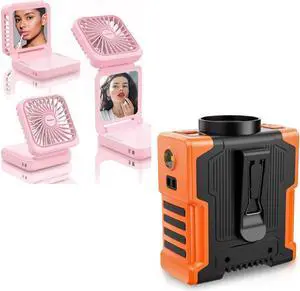 EasyAcc 5000mAh Mini Makeup Fan + 10000mAh Waist Fan