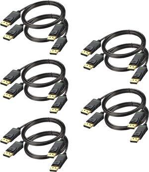UVOOI DisplayPort Cable 6FT 10-Pack, 4K Display Port DP to DP Cord 1.2 [4K@60Hz, 2K@165Hz, 2K@144Hz] Compatible with All DisplayPort Devices