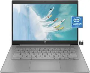 HP Chromebook Laptop Student Business (2023 Model),14' HD Display,Quad-Core Intel Celeron N4120 (Upto 2.6GHz),4GB RAM,64GB eMMC,HD Webcam,WiFi 5,UHD Graphics,Chrome OS +HubxcelAccessory,Modern Gray