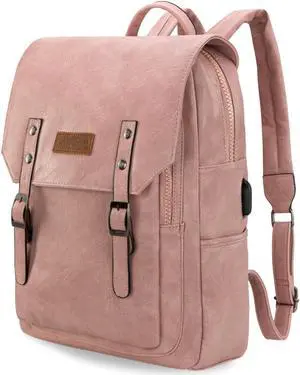 Montana West x Wrangler Leather Backpack Purse for Women Laptop Backpack Fashion Pink Backpack