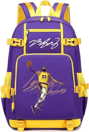 Ansigeren Basketball Player JMS 23 Creative Backpacks Sports Fan Bookbag Travel Student Backpack For Men Women (4)