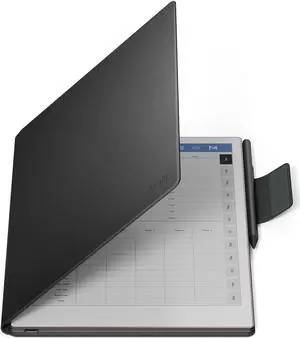 Ayotu Case for Remarkable Paper Pro, Premium PU Leather Book Folio with Pen-Buckle, Smart Magnetic Cover for Remarkable Paper Pro 11.8" Color Tablet Only, Bundle with Premium Membership (Black)