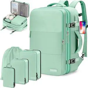 BAGODI Carry On Backpack, 42L Flight Approved Travel Backpack for Men Women,Airline Approved Gym Backpack Waterproof Business Laptop Daypack Laptop Backpack,Casual Daypack for Business Weekend Hiking