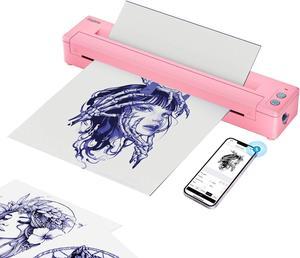 Bagana Tattoo Printer Machine Kit Wireless Bluetooth Thermal Temporary Tattoo Transfer Stencil Printer for Skin Compatible with iOS and Android