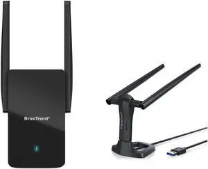 BrosTrend AX3000 WiFi 6 Access Point, Wall Plug Wireless Access Point, Gigabit Access Point Dual Band + 1200Mbps Linux WiFi Adapter Long Range for Ubuntu, Mint, Kali, Debian, Kubuntu, Mate, PureOS ...