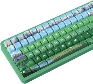 daixiahu Snow Mountain Ranc Theme keycaps 158 Key PBT keycaps MDA Custom keycap Set is Suitable for 61/87/104/108 Cherry MX Switch and Other Mechanical Keyboards (Snow Mountain Ranch)