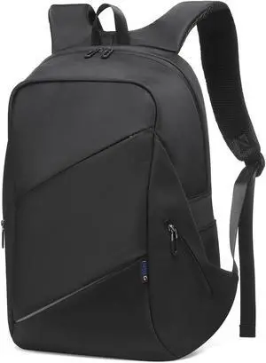 DTGN Laptop Backpack 20L Water-Resistant, Work Backpack TSA-Approved w/Anti Theft, 4 Side Pockets, Lightweight for Flight, Business, Travel (Black w/Reflective Strips)