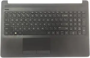 LTPRPTS Replacement for HP 15-DA 15-DB 15-DR 15-DA0053WM 15-DA0012DX 15-DA0073WM Trackpad AHS US 15.6" Laptop Upper Case Palmrest Keyboard Touchpad Assembly Part L20387-001 AP29M000400
