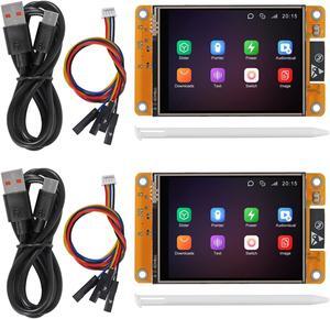 2pcs ESP32 Touchscreen 2.8inch TFT LCD Display ESP-WROOM-32 ILI9341 Resistive Touch Module ESP32-2432S028R Bluetooth WiFi Dual Core Development Board 240 * 320 for Arduino (2.8 Inch)