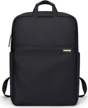 GOLF QUALITY Slim Laptop Backpack for Women, Lightweight Business Backpack for Women Computer Bag Purse for Commuting, Fit 17.3 Inch, Black