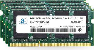 Adamanta 32GB (4x8GB) Apple Memory Upgrade Compatible with Late 2015 iMac 27" Retina 5K Display DDR3/DDR3L 1867Mhz PC3L-14900 SODIMM 2Rx8 CL13 1.35v RAM DRAM