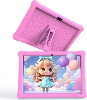 Kids Tablet 10 inch Tablet Android 12 Tablet for Kids 4GB RAM 64GB ROM Tablets 10 inch IPS Touch Screen 1280x800, Iwawa & Parent Control kid Tablet WiFi Dual Camera, 6000mAh Battery Shockproof Case