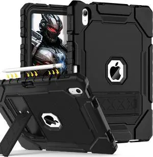 Grifobes Case for iPad 11-inch (A16) 2025 / iPad 10th Generation 2022(10.9 inch), Heavy Duty Military Grade Shockproof Rugged Cover with Stand/Pencil Holder for i Pad 11th / 10 Gen (Black)