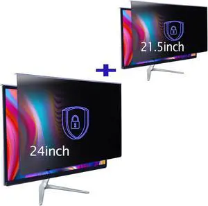 GUDTEKE 24 inch 16:9 & 21.5 inch 16:9 Computer Privacy Screen Filter Hanging Privacy Screen Protector Compatible Widescreen Computer Monitor, Anti-Glare Privacy Screen Protector
