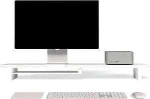 amesoba desk monitor stand (All White, Large)