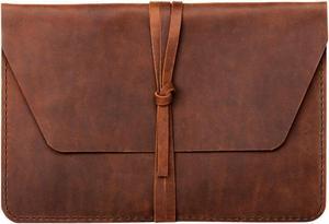 MacBook Air M1-M3 Case & MacBook Pro 13 Inch (M1 & M2) -- 'Pablo' Handmade & Expertly Crafted Luxury MacBook Case -- Beautifully Stitched Fair Trade Full Grain Leather -- Brown