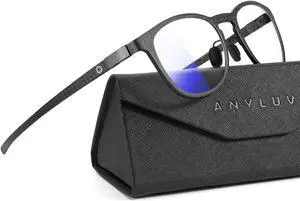 ANYLUV Blue-Light-Blocking Glasses Blue-Light-Glasses Men: Blue Light Glasses for Men Carbon Fiber Temples Lightweight Gaming