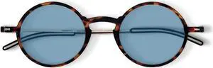 Always With You ThinOptics Blue Light Blocking Reading Glasses for Computers & Screens - Ultra Lightweight and Durable - Round Tortoise 2.0x