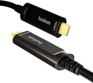 huaham USB C Fiber Optic Cable 98FT, 10Gbps USB 3.2 Gen2 Type C Cable Long Distance Transmission USB C Cable Compatible with Logitech Camera, Microsoft Azure, VR/AR, Touch Screen, Laptop