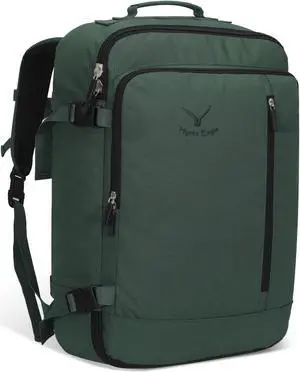 Hynes Eagle Carry on Backpack 38L Large Travel Backpack for Women Flight Approved Weekender Bag Laptop Backpack Men 15 inches Oliver Green