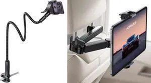Aomiker 38" Gooseneck Phone Holder + Extendable Car Tablet Holder