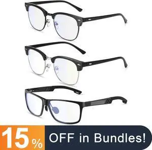 ANYLUV Al-Mg Blue Light Glasses + Blue Light Blocking Glasses for Women Clear Lens