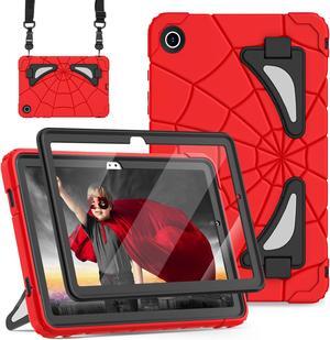 Auizotl Case for Galaxy Tab A9 Plus Samsung Galaxy Tab A9 Plus 11 inch Case Kids 2023 Samsung Tablet Cases with Screen Protector Stand Thickned Cornor Samsung Tab A9+, Red Black