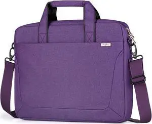 BAFFINA 15.6 16 Inch Laptop Shoulder Bag for Men Women,Waterproof Computer Carrying Case Messenger Bag with Strap,Laptop Briefcase for 14-15-16 In MacBook/Chromebook/Notebook Hp Dell Acer Asus,Purple