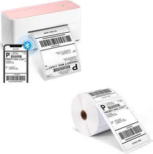 ASprink Bluetooth Thermal Label Printer 4X6 - Wireless Shipping Label Printer for Small Business and Thermal Shipping Labels 4"x6" for Label Printer (1 Pack 500 Pcs)