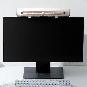 Asixxsix Clip On Computer Fan, 3 Speeds Monitor Fan, Cooling Fan, Sturdy Adjustable Clamp Desktop Fan, USB Powered, Suitable for Flat and Curved Monitor, Laptop, for Office