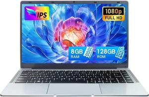BINTEC 14 inch Ultrabook Laptop, 8 GB RAM 128 GB ROM SSD Windows 11 pro, 1920 x 1080 Pixels, Celeron J4105 (up to 2.5 GHz), Dual WiFi, 2xUSB 3.0, Office 2019