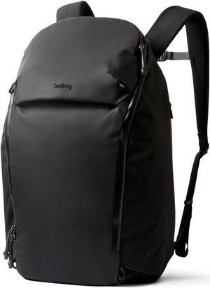 Bellroy Venture Travel Pack (26 liter carry on travel backpack, with laptop sleeve, RFID protection and bonus 15 liter tote bag) - JetBlack