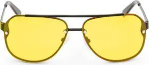 TrueDark Daylights Amber Blue Light Blocking Glasses to Reduce Eye Strain & UV Glare, for Men & Women, Computer Screen, Gaming, TV, Phone, Transition Bel-Air Aviator Sunglasses by Dave Asprey