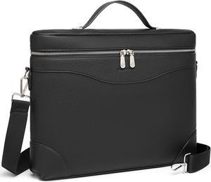 BOSTANTEN Laptop Bag for Women Work Tote Bag Leather Briefcase Messenger Bag for Bussiness Trip/Office,Fits for MacBook Pro 16 Inch, HP 15.6 Inch