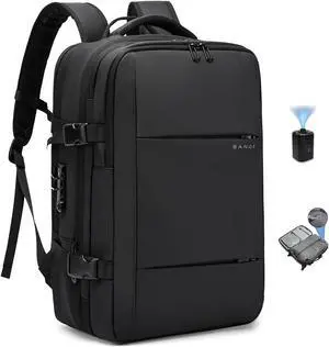 BANGE Air Vacuum Backpack with Pump,Seal Air Packing Vacuum System Compression with Anti Theft Lock, Expandable Large Capacity Backpack for Travel...