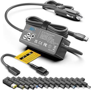 KFD Universal Laptop Car Charger PD 100W 90W 87W 67W 65W 61W 45W USB C DC Adapter for MacBook Surface Lenovo Dell HP Gateway Asus Acer Samsung Sony Monitor LG TV Soundbar Speaker Power Station Cord