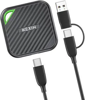 KEXIN External SSD 512G USB C Portable SSD Up to 2000MB/s External Solid State Drive USB 3.2 Gen 2x2 Type-C Portable Solid State Drive for PC Mac Game Console