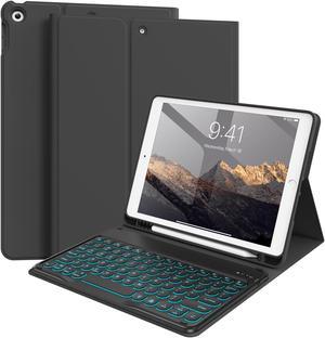 BQDIYOO Keyboard Case for iPad 9th/8th/7th Generation(2021/2020/2019) Detachable Wireless Bluetooth Keyboard Case for 10.2 inch iPad 9/8/7 Cover with Pencil Holder Auto Wake/Sleep, Black