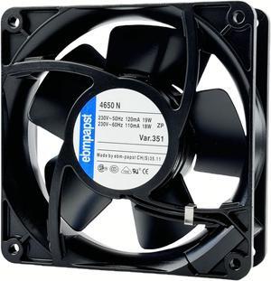 for ebmpapst Cooling Fan 4650N, All Metal High Temperature Resistant Axial Cooling Fan 2-Pin 120x120x38mm AC 230V 50/60Hz 0.12A