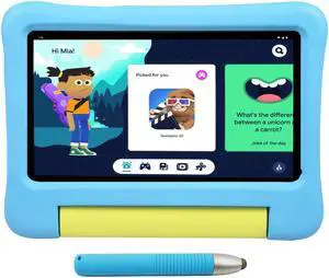 KYASTER Kids Tablet, Toddler Tablets,7 inch HD IPS Screen, Android 12, Quad Core 2.0 Ghz, 6 GB+32 GB, 5G WiFi, 3500 Mah Battery, Parental Controls, EVA Kid-Proof Case with Stylus (Blue)
