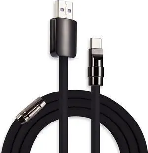 chubbycable Black Chubby - Special Black Samurai Edition Silicone Fast Charging USB-C Cable Phones Tablets Type C Charger Cord Durable Power Bank Cable, Black Plus, USB A to Type C, 13.1FT