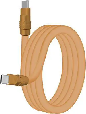 chubbycable Chubby 2.0 Fast Charging Cable Durable Soft Silicone USB C Cable 240W Extra Thick Phone Charger Cord Data Transfer Cord, Desert Titanium+Desert Titanium, Type-C to Type-C, 13.1 FT