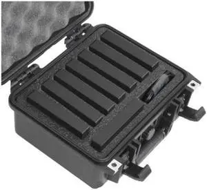 Case Club 8 External Hard Drive Case. Waterproof, Airtight, & Heavy Duty. Includes Pressure Relief Valve, Folding Handle, Padlock Holes, O-Ring Seal.